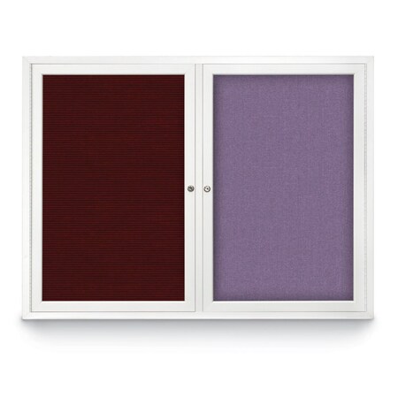 United Visual Products Corkboard, Burgundy/Bronze, 48" x 36" UV404-BRONZE-DBURGU